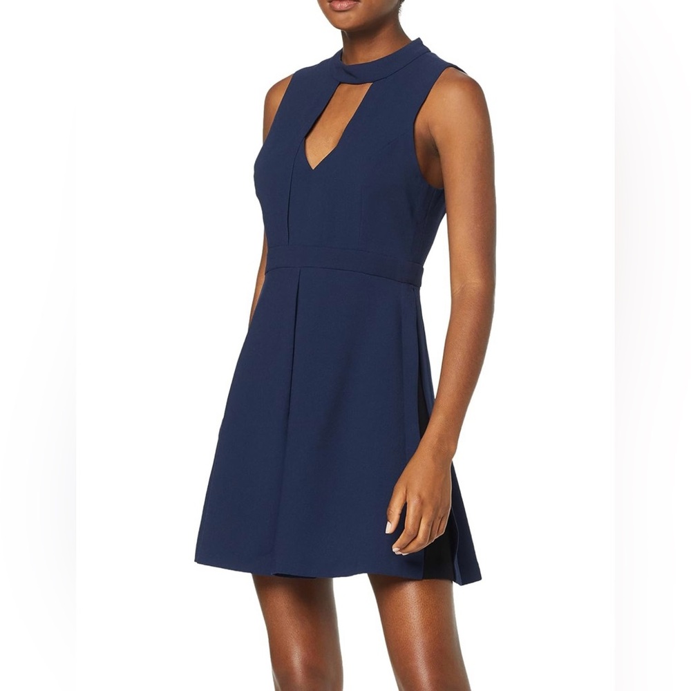 BCBGeneration Mock Neck Fit-and-Flare Dress: Size 4